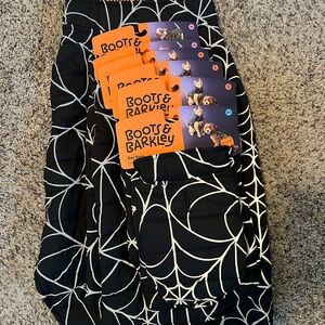 Reflective Boots & Barkley Pet Vest - Black - Spiderweb - Sizes XS-XL